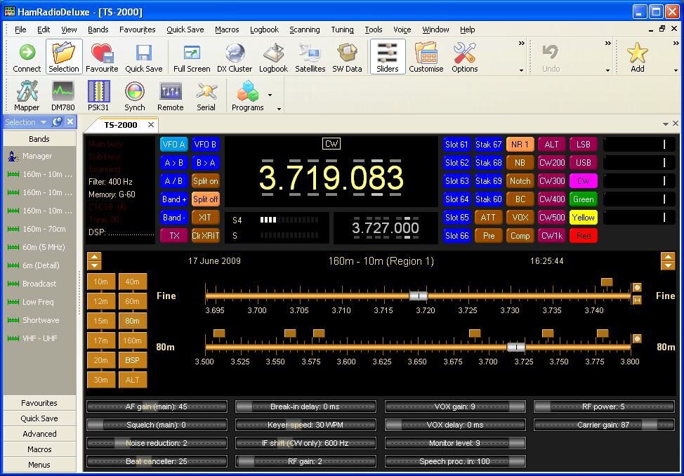 Radio program clock software